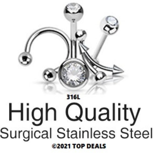 Navel & Nipple Piercing ~ Law Enforcement Handcuffs ~ Silver ~ Set - Picture 5 of 6